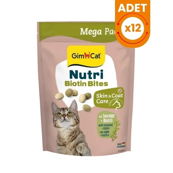 Gimcat Nutri Biyotinli ve Deniz Yosunlu Tablet Kedi Ödül Maması