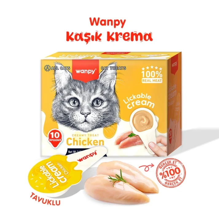 Wanpy Tavuklu Kaşıklı Sıvı Kedi Ödül Maması