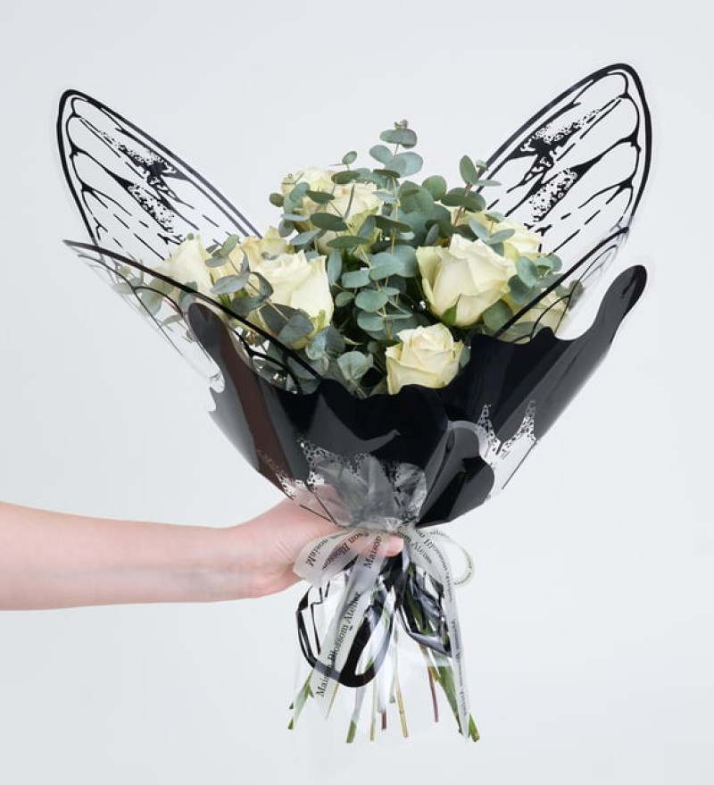 Kelebek Bukette 10'lu Beyaz Gül